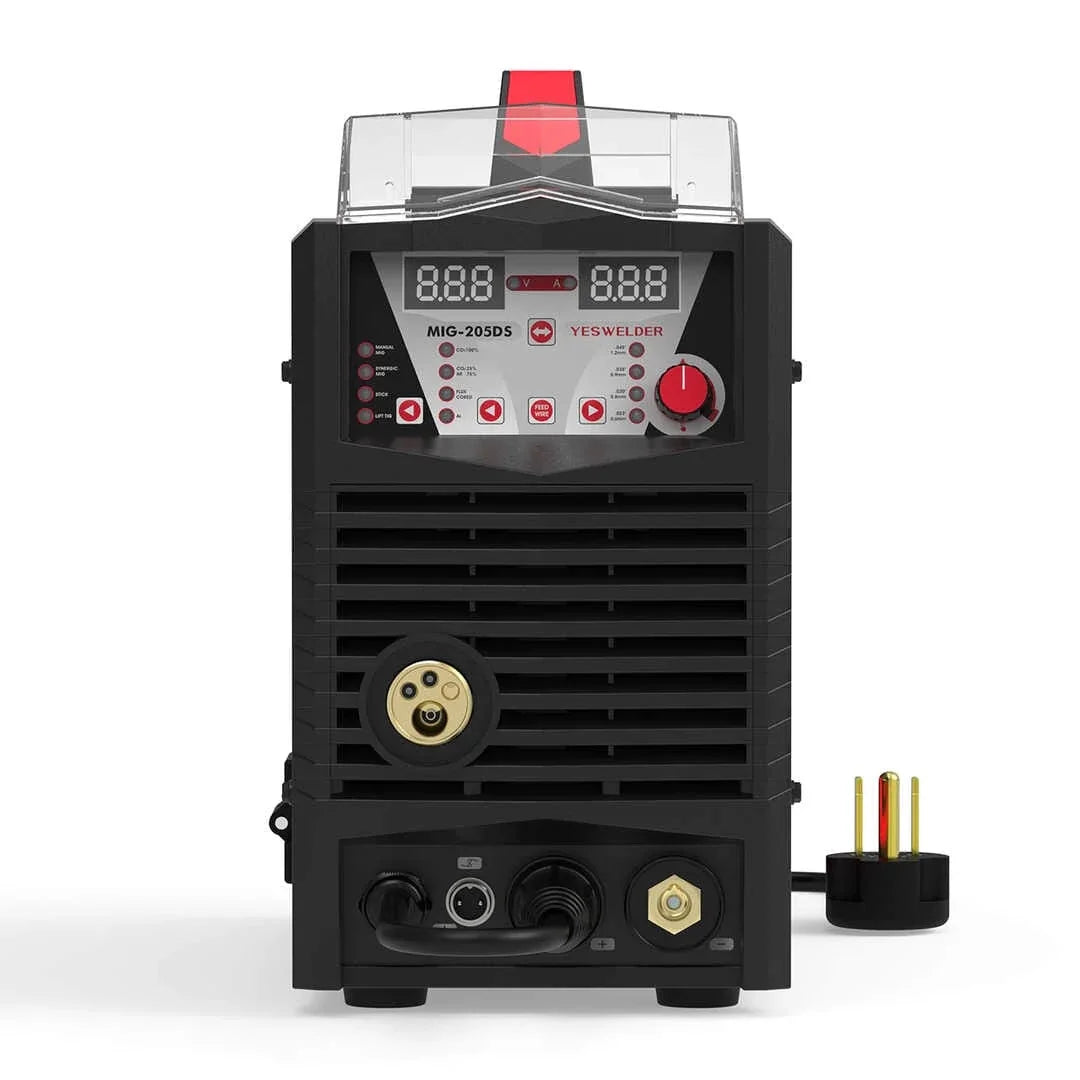 Yeswelder 205A Aluminum MIG Welder, 110/220V, 4-In-1 Welding Machine, MIG-205DS-B, New