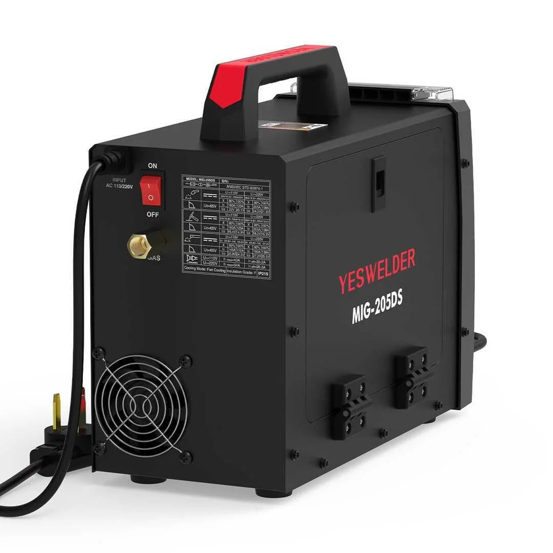 Yeswelder 205A Aluminum MIG Welder, 110/220V, 4-In-1 Welding Machine, MIG-205DS-B, New