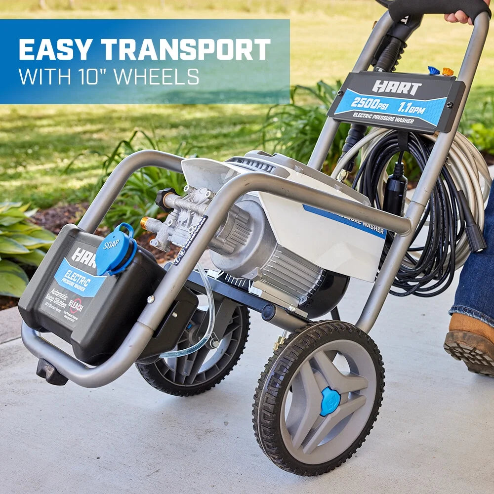 HART 2500 PSI at 1.1 GPM Brushless Electric Pressure Washer