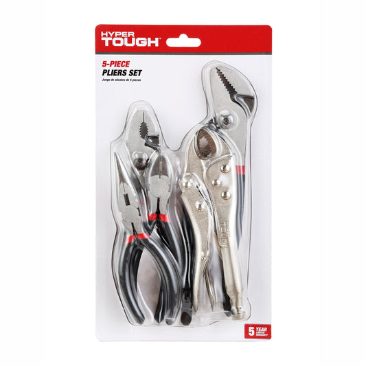 Hyper Tough 5Pc Assorted Pliers Set