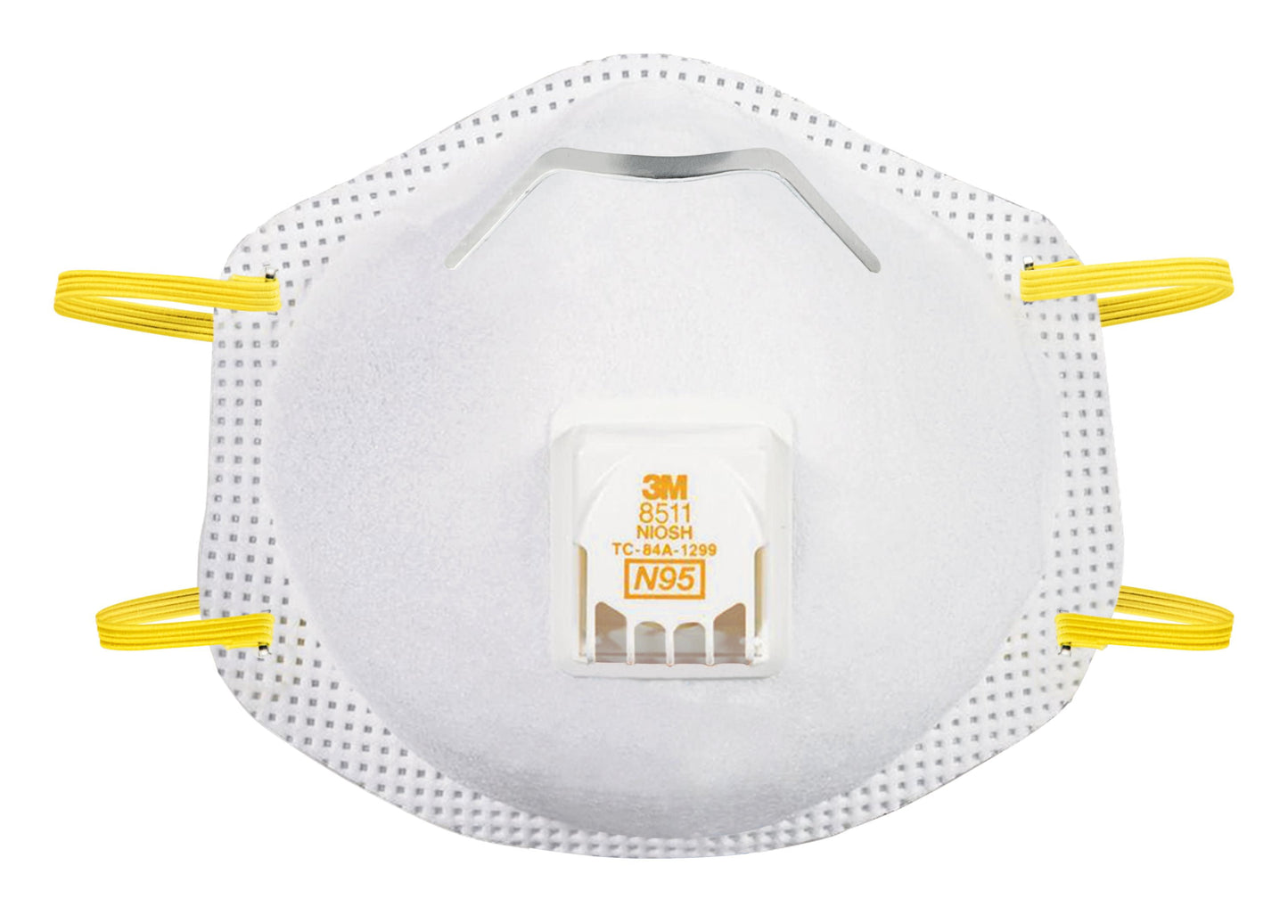3M Cool Flow Valve Respirator 8511, N95, White, 10 Masks