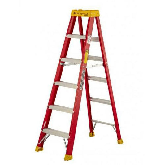Louisville Ladder 6 Ft. Fiberglass Step Ladder with Molded Top, Type Ia, 300 Lbs. Load Capacity, L-3016-06