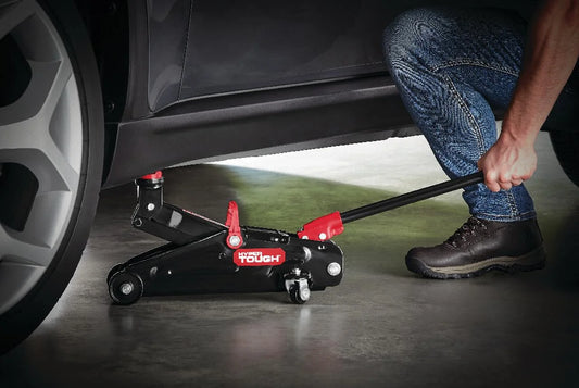 Hyper Tough T82011W Trolley Jack, 2 Ton Black and Red