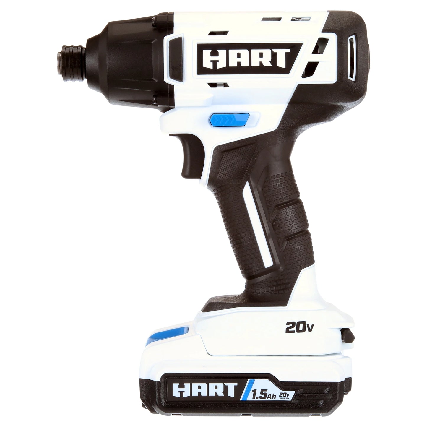 HART 20-Volt Cordless 1/4" Hex Chuck Impact Driver Kit, (2) 1.5Ah Lithium-Ion Batteries, Gen 2