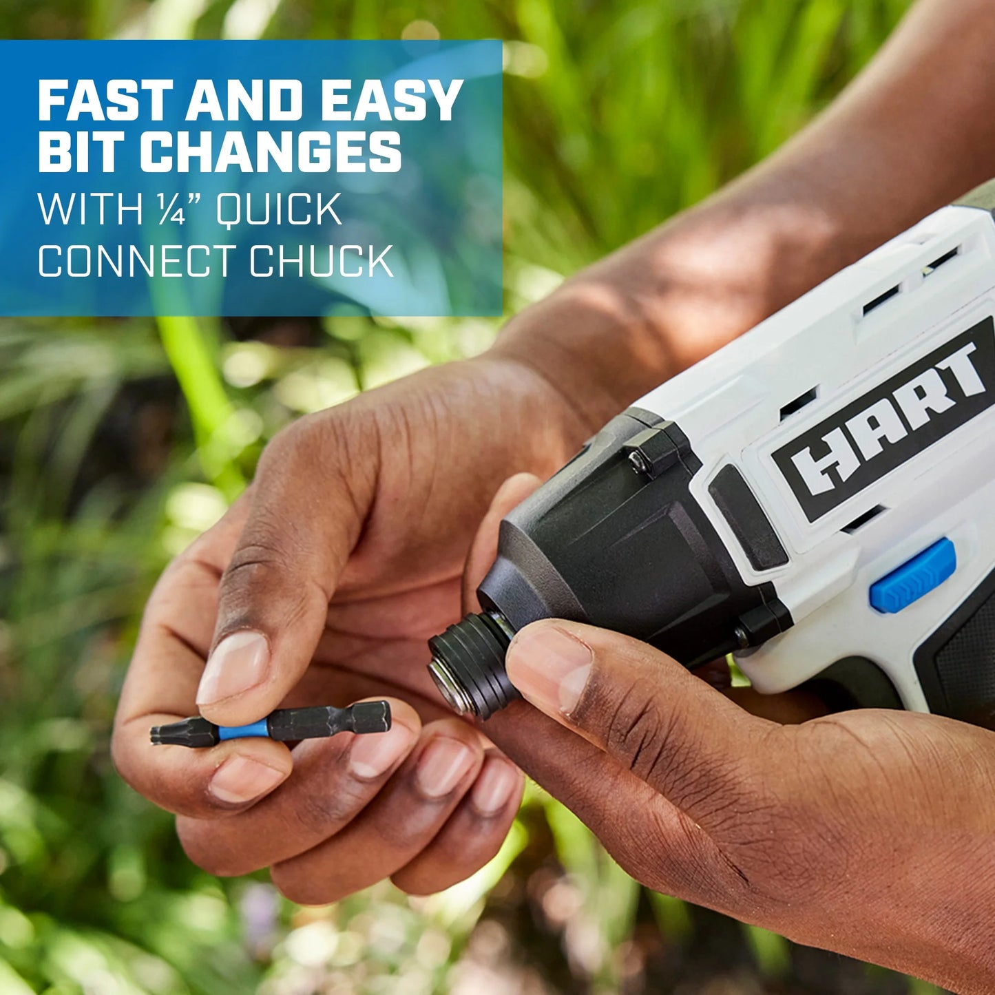 HART 20-Volt Cordless 1/4" Hex Chuck Impact Driver Kit, (2) 1.5Ah Lithium-Ion Batteries, Gen 2