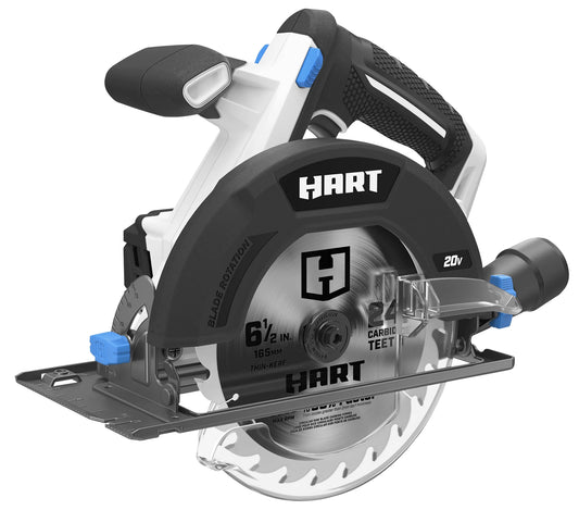 HART 20-Volt 6 1/2-Inch Cordless Circular Saw Kit (1) 20-Volt 4.0Ah Lithium-Ion Battery