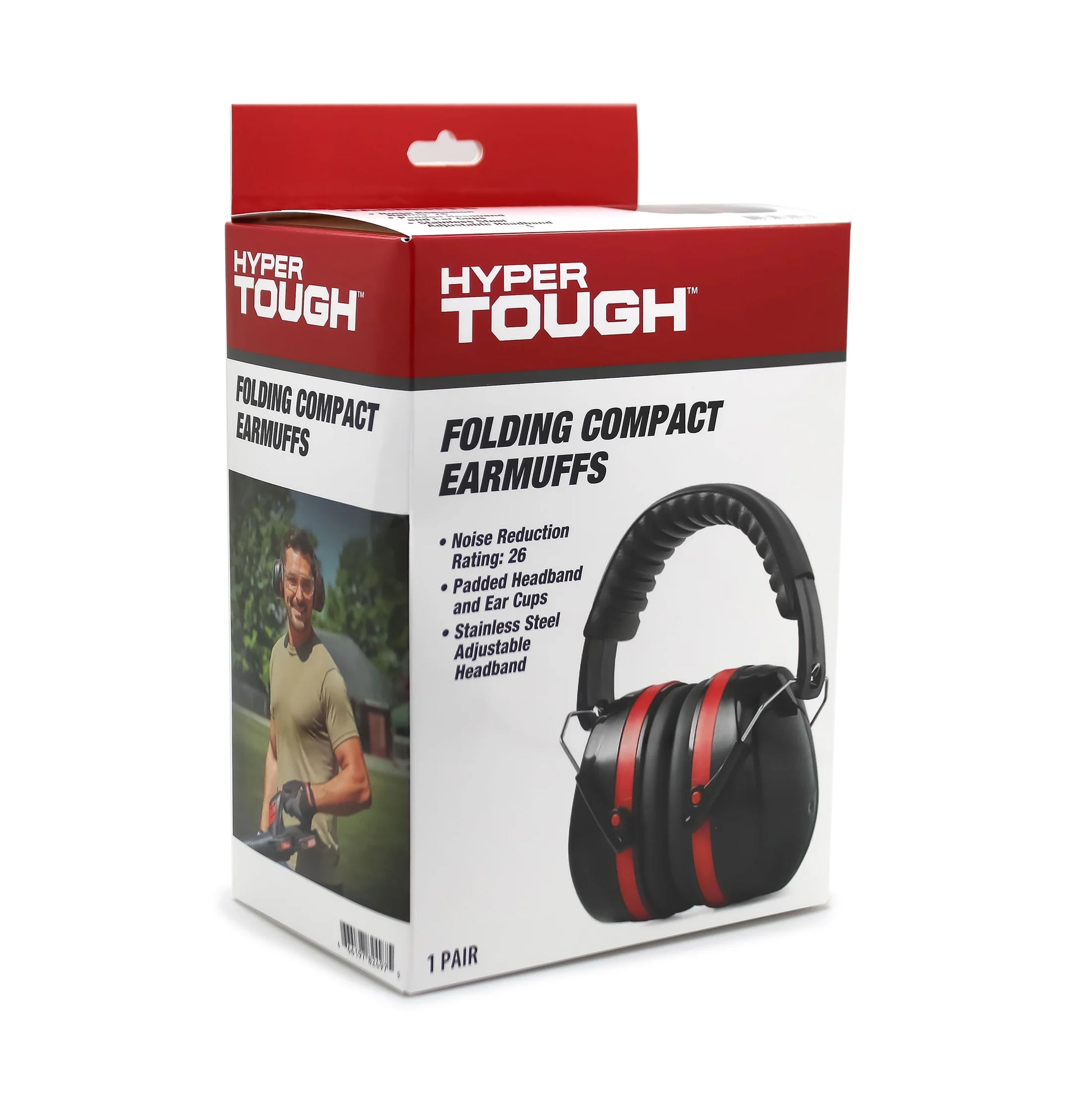 Hyper Tough Noise-Reducing NRR 26Db Padded Ear Muff HTS-EM-5002B