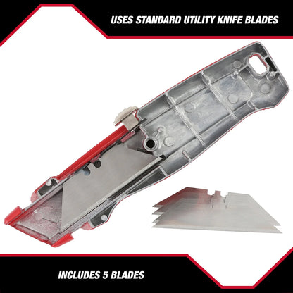 Hyper Tough Retractable Utility Knife with 5 Utility Blades